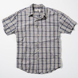 Eddie Bauer Plaid Short Sleeve Button Down Chest Pocket Shirt